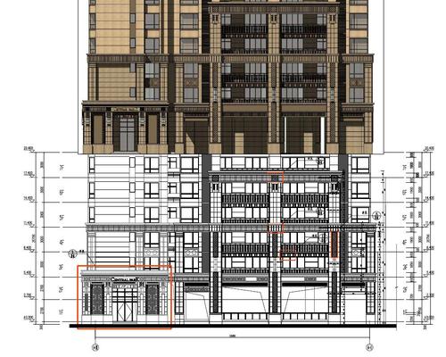 [施工图][重庆]高层住宅建筑外立面设计施工图